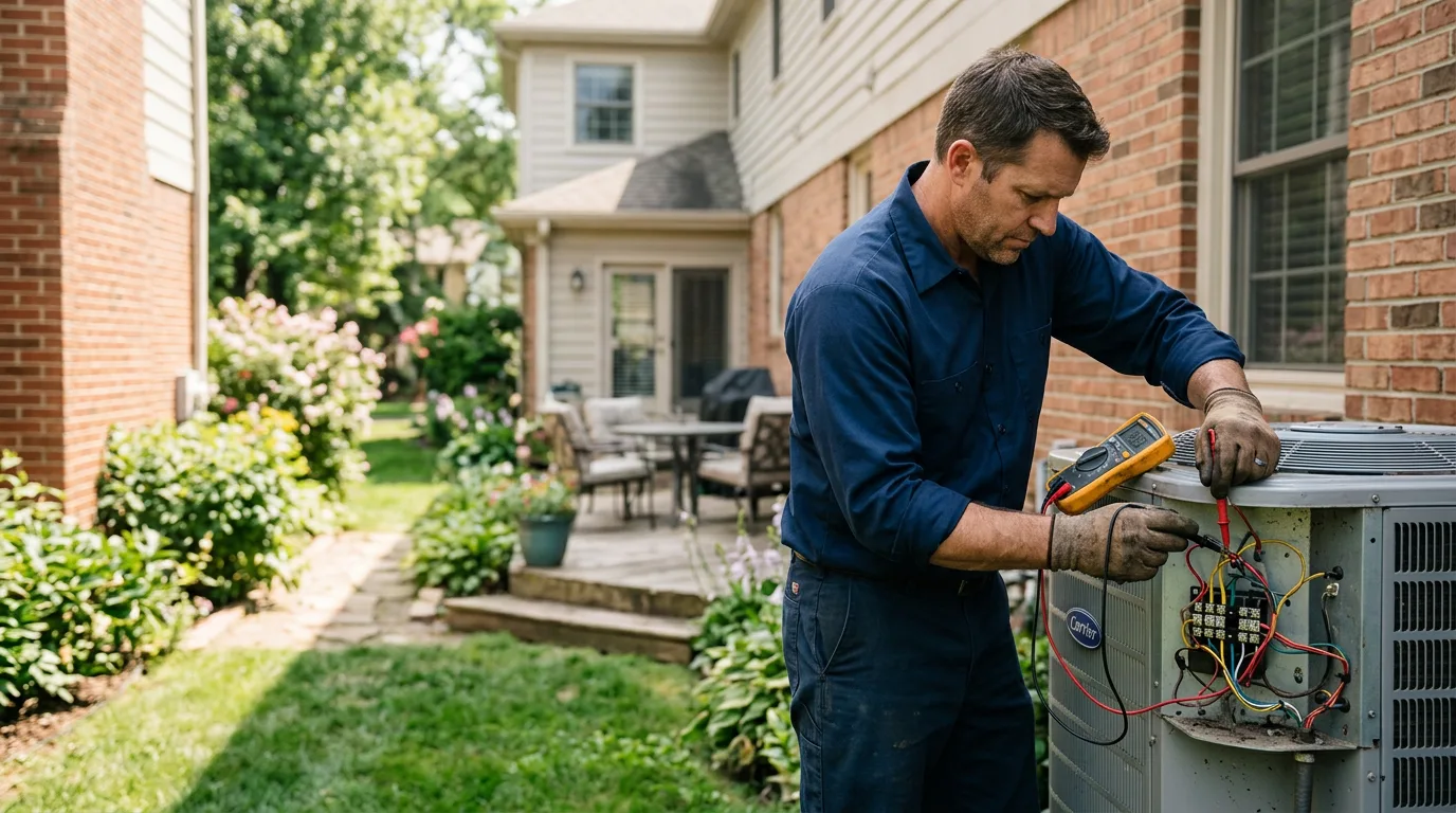 HVAC technician working near Cuba City, WI